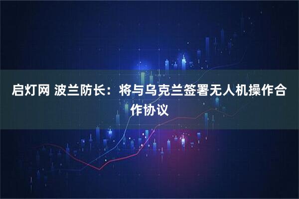 启灯网 波兰防长：将与乌克兰签署无人机操作合作协议